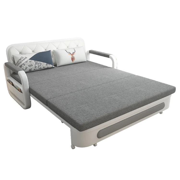 Small Apartment Modern Wooden Folding Chair Sleeper Single Double Three