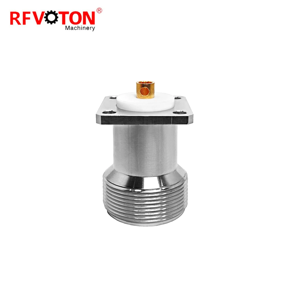Connecteur coaxial RF en laiton, prise femelle LC directement usinée en usine, type hembra, avec bride à 4 trous, soudure par étamage ou par soudage, convertisseur de connecteur, conforme à la directive RoHS