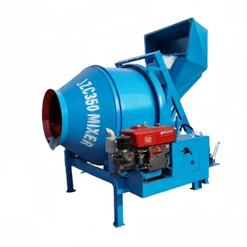 High Production 350 Model Diesel Concrete Drum Mixer with Water Pump and Handle Control Strong Quality in Guangzhou