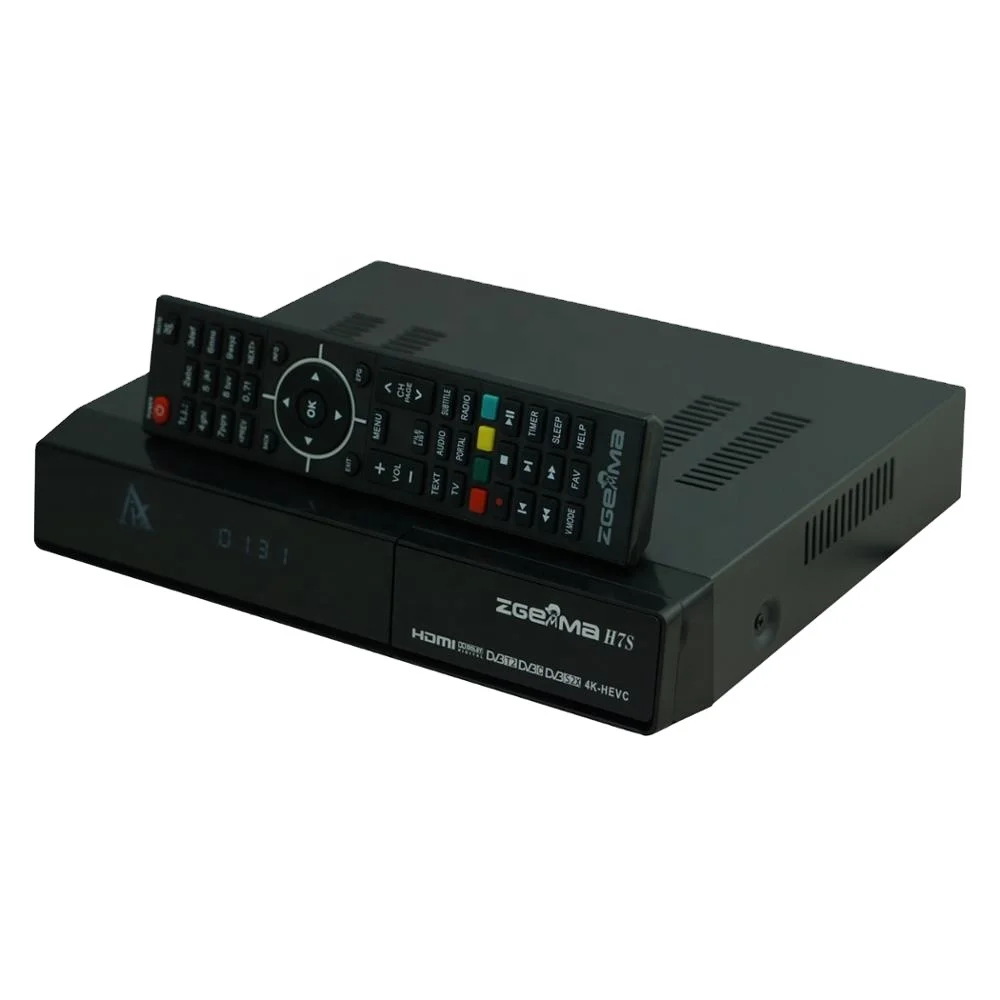 2*DVB-S2X+DVB-T2/C Triple Tuners Linux OS Enigma2 Digital ZGEMMA H7S 4K UHD TV Box With Ci+ OScam/