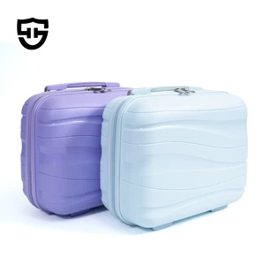 Luggage Mini Purple Cosmetic Case Women Beauty Makeup Hard Shell Storage Bag Organizer Travel Case Carrying Suitcase