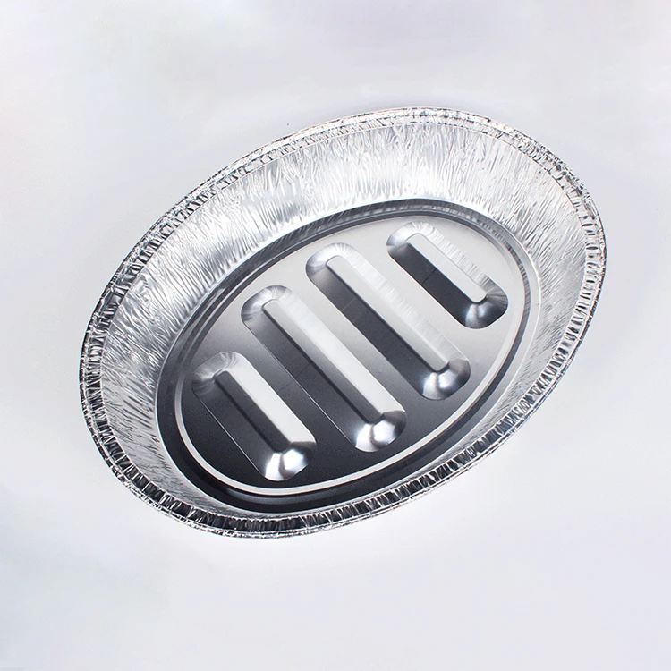 TIA TB86 Food Grade 7200ml Large Size Turkey Baking Tray  Deep Foil Container Catering Disposable Aluminum Foil Oval