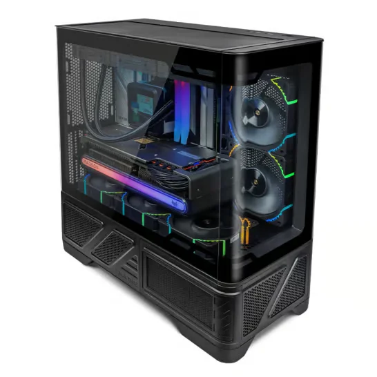 Valkyrie VK03-M Lite MicroATX Game PC Case – Supports 360° Water
