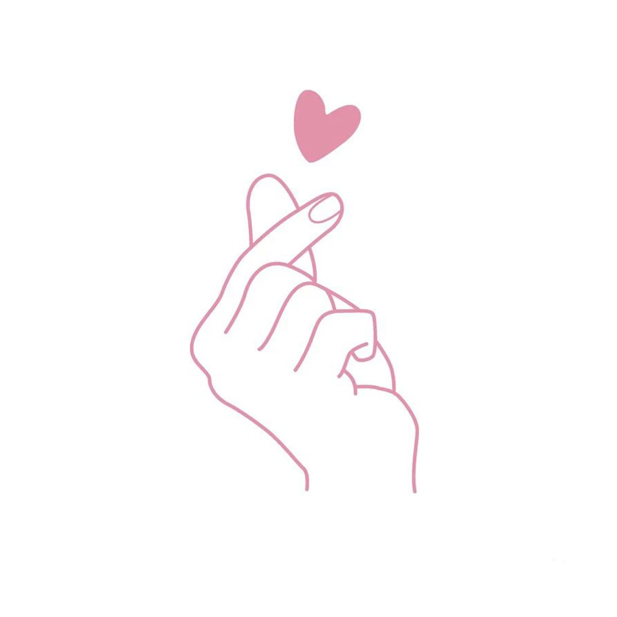 nordic contracted love you sign language stickers girl dormitory