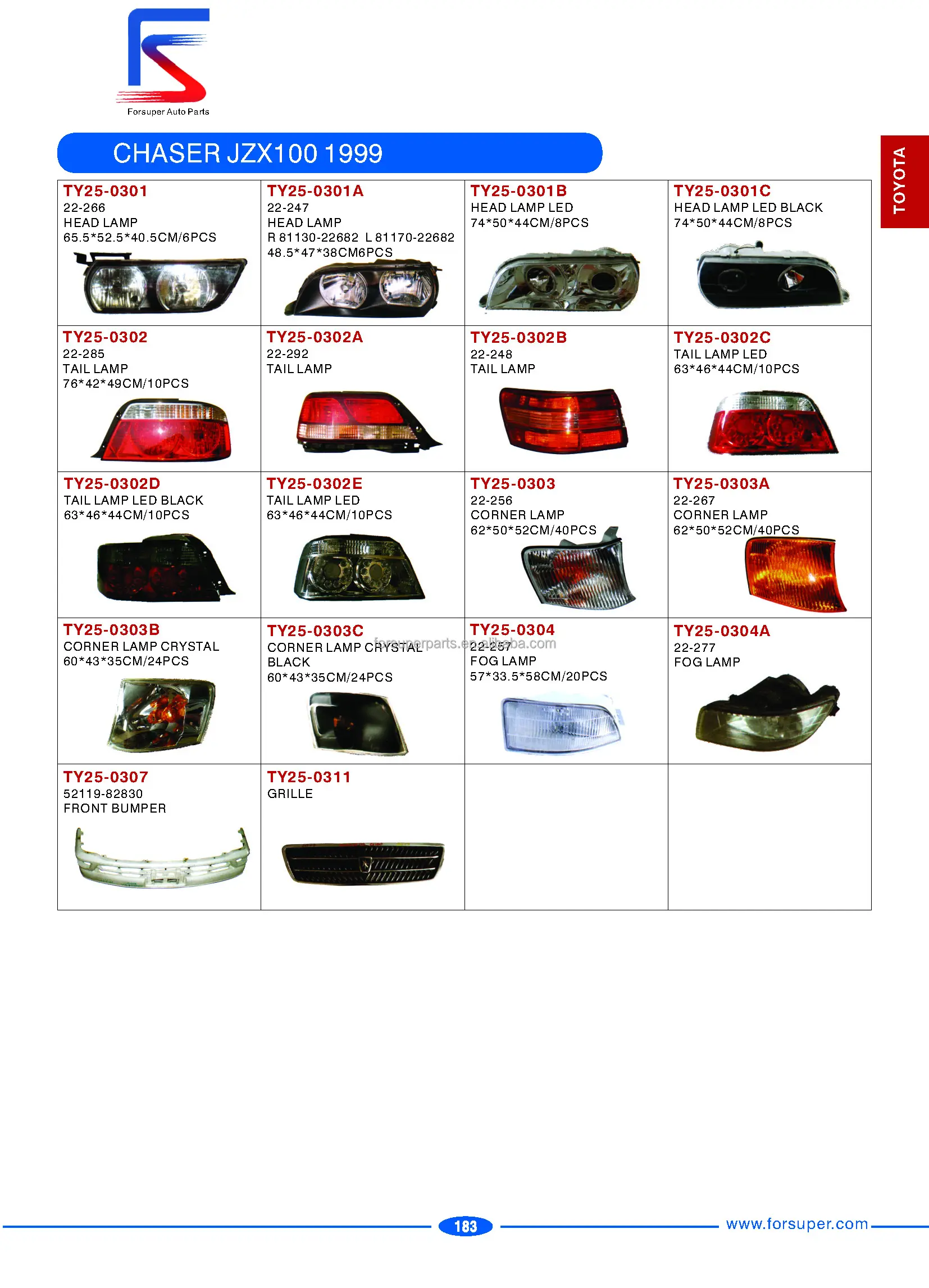 22256 Halogen Corner Lamp For Toyota Chaser Jzx100 1999 Auto Parts Buy Chaser Corner Lamp