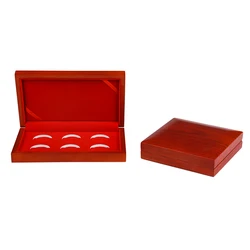 Большой модный деревянный ящик для хранения монет на заказ со съемными лотками деревянная коробка медалей с