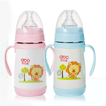 240ml Baby Bottle Thermos Stainless Steel Feeding Bottle 3-in-1 Nursing  Bottle Nipple Insulation Cup Vacuum Flask Milk Bottle