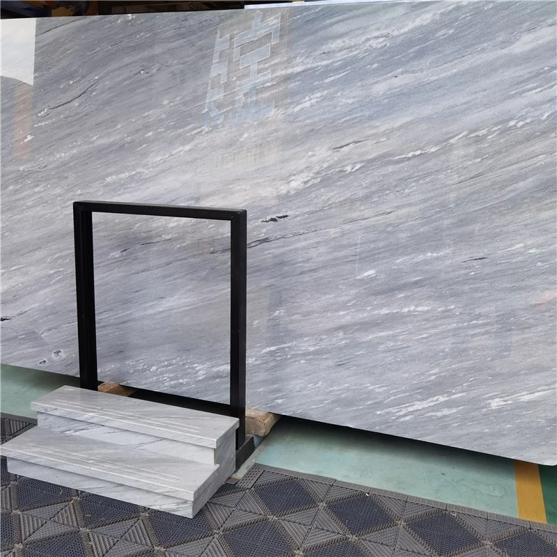 product blue gray custom hot sale star grey marble natural stone floor tiles for villa stair tiles-2