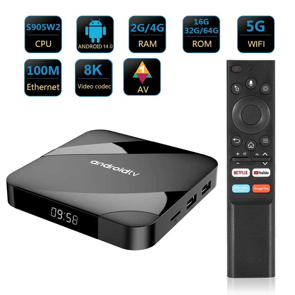 Manufacturer Tv98 Atv W2 Stb Android Tv Box Amlogic S905w2 Hdmi2.0