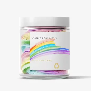 Rainbow Body Lotion with Organic Shea Butter Coconut Oil Vitamin C Sweet Almond Oil Deep Moisturizing Firming Brightening