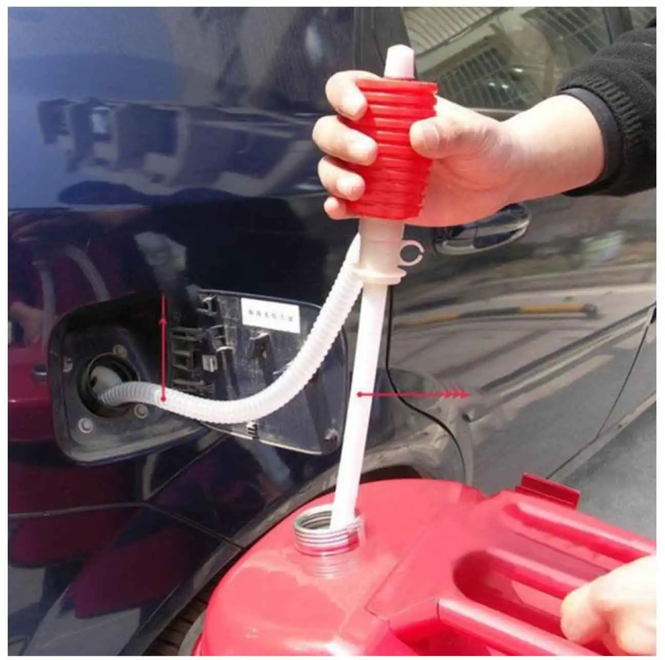 Pompe à Siphon Manuelle Pour Transfert De Liquides - Idéale Carburant, Huile Ou Eau