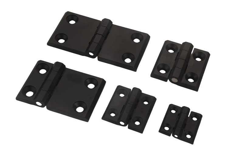 Two Pairs of Modern Black Painted Lightweight Zinc Alloy Cabinet Door Hinges Soft Close Fastener Invisible Hidden Fastener factory