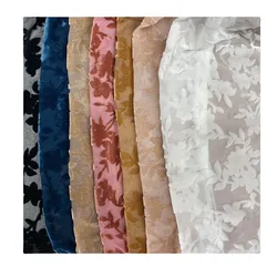 Искусственный бархатный жоржет фланелевая ткань с окантовкой сгоревшая бархатная для