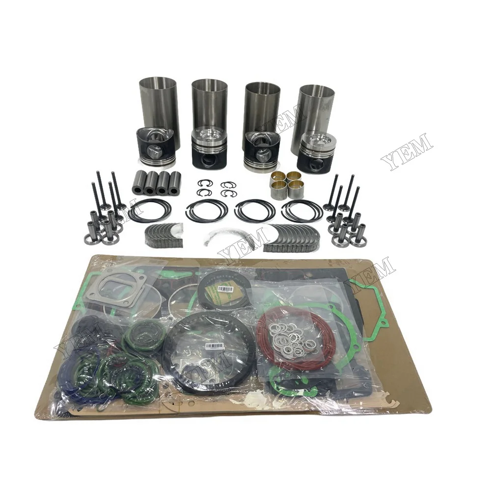 Rebuild Overhaul Repair Kit With Valves Engine Bearings Liner Piston Rings Full Gasket Kit for Deutz BF4M2012