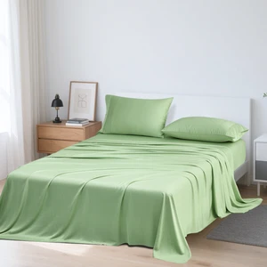 Wholesale Custom Bamboo Bedding Set Green with Custom Color and Size LOGO Package
