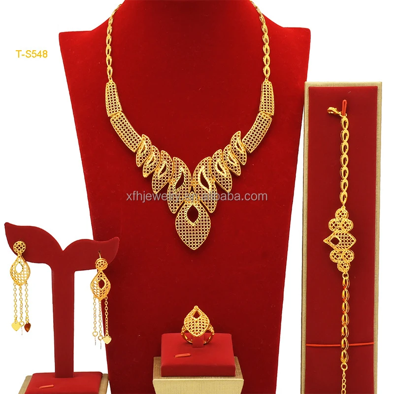 Dubai Jewelry Sets Gold Plated 24k Jewellery For Women Africa India