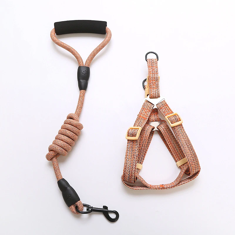 Высококачественная шлейка для собак и щенков, шлейка с оплеткой, шлейка из льна и хлопка