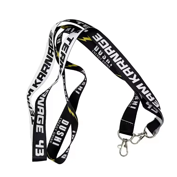 Custom Lanyard  Wholesale Custom Logo Dye Sublimation Printing Polyester Lanyard Neck Lanyard Strap Silk Fashion Design