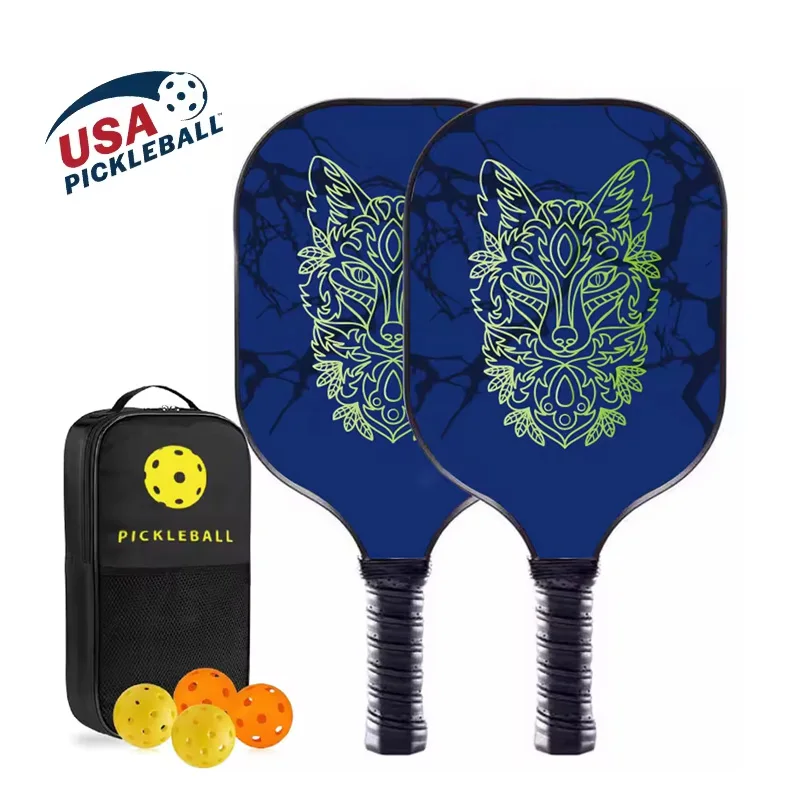 product juding best price custom logo t700 thermoformed carbon fiber pickleball racket usapa polymer honeycomb training entertainment-4