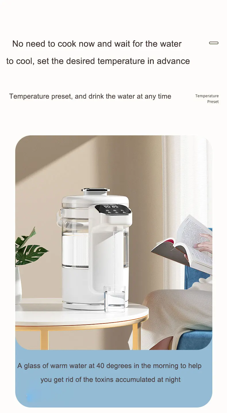 2.2l Glass Electric Kettle Smart Thermostatic Water Kettle For Baby