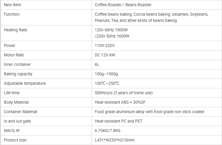 product food grade drum home and commercial coffee bean roaster 1500g smart baking machine-20