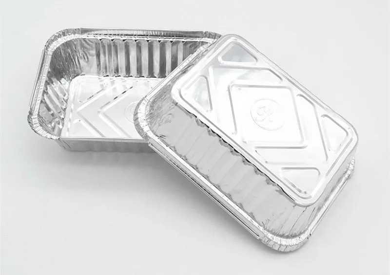 product tia ca73 7 inch square plate heat food aluminum food storage container silver foil container-7