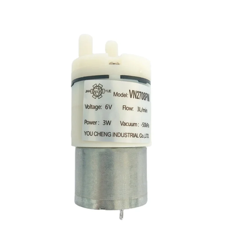 Bomba de diafragma de ar em miniatura VN2708PM A bomba de ar pequena é usada para produtos de massagem pneumática na indústria da beleza