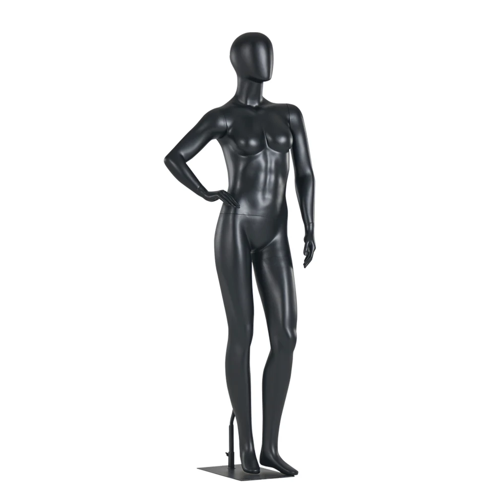 Стоячий черный Безликий манекен женский абстрактный