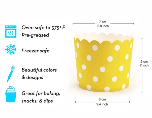 Striped Polka Dot Muffin Paper Cupcakes Paper Cupcake Liners Medium
