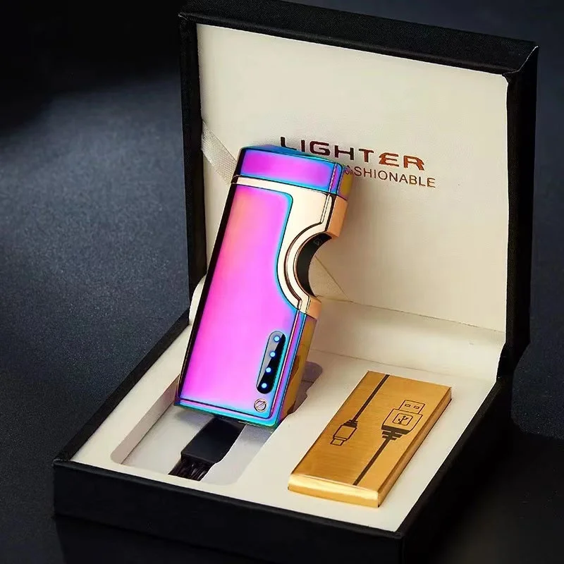 Jiaxin популярная инфракрасная Лазерная Индукционная сенсорная USB Зажигалка с двойной дугой дуговая электрическая плазменная зажигалка выемкой