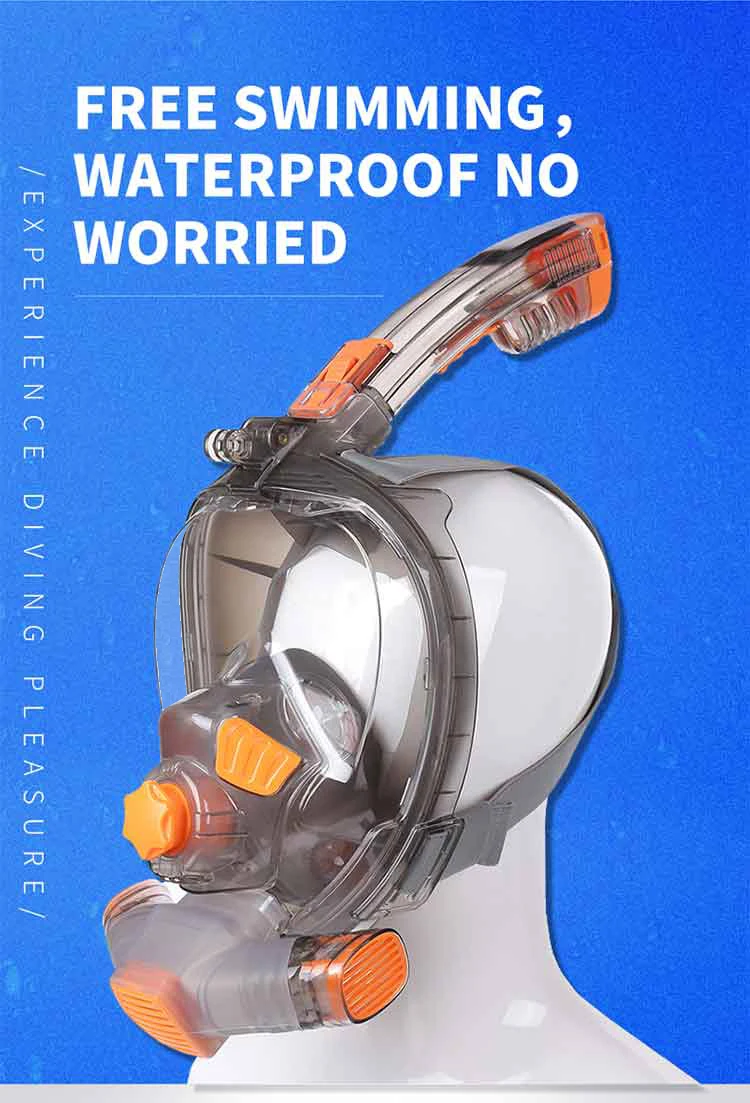 Thenice 180 Antifog Scuba Free Swimming Full Face Diving Mask Set With