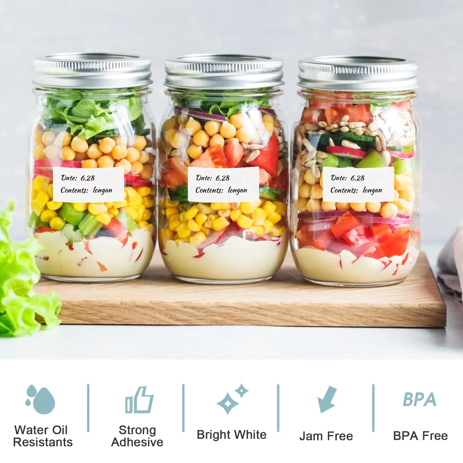1000Pcs Removable Freezer Labels - Food Storage Date Stickers For Kitchen Organization