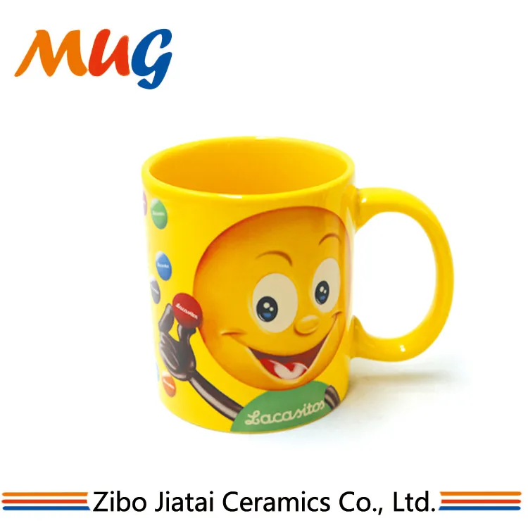 Fashion Design Customized Logo Glazed Colorful Stoneware Ceramic Coffee Mug for Promotional Gifts