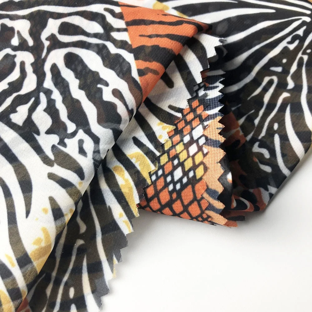 Лучшие продажи цифровых печатных цветочные индивидуальные 100% Rpet полиэстер 75D мох креп шифоновая ткань для модная женская одежда