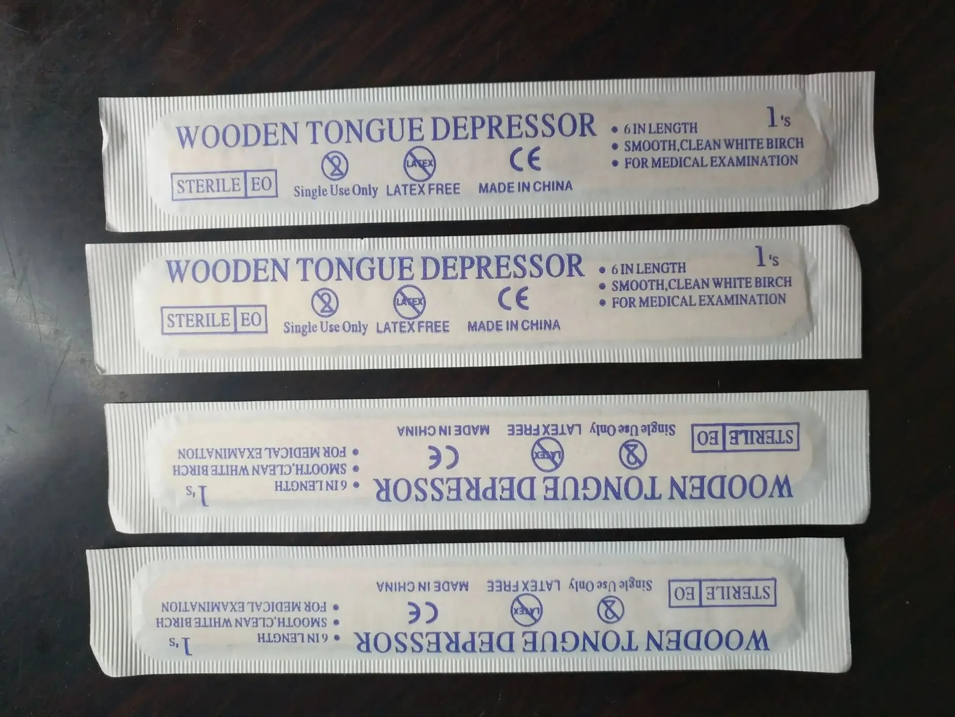 Low Price Medical Use Tongue Depressors Colored Disposable 6 Inch Non-Sterile Bulk Wooden Tongue Depressor