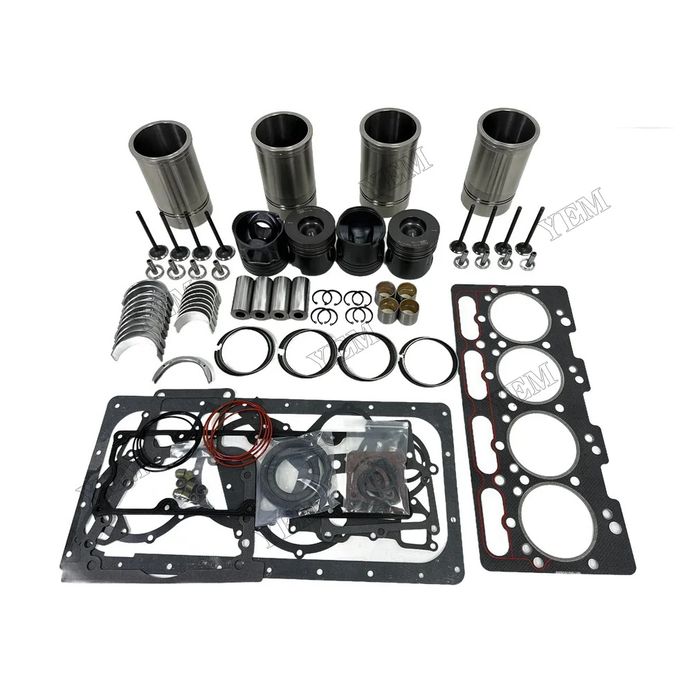 For Yuchai YC4D130 Rebuild Overhaul Repair Kit With Valves Engine Bearings Liner Piston Rings Full Gasket Kit Engine Parts