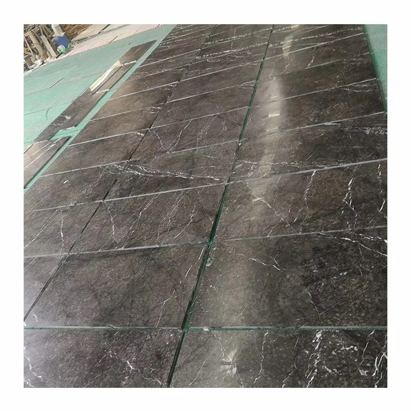 Wysokiej jakości ciemnoszare płytki z marmuru Grigio Carnico do wykończenia podłóg i ścian, czarny marmur z białymi żyłkami – płyty