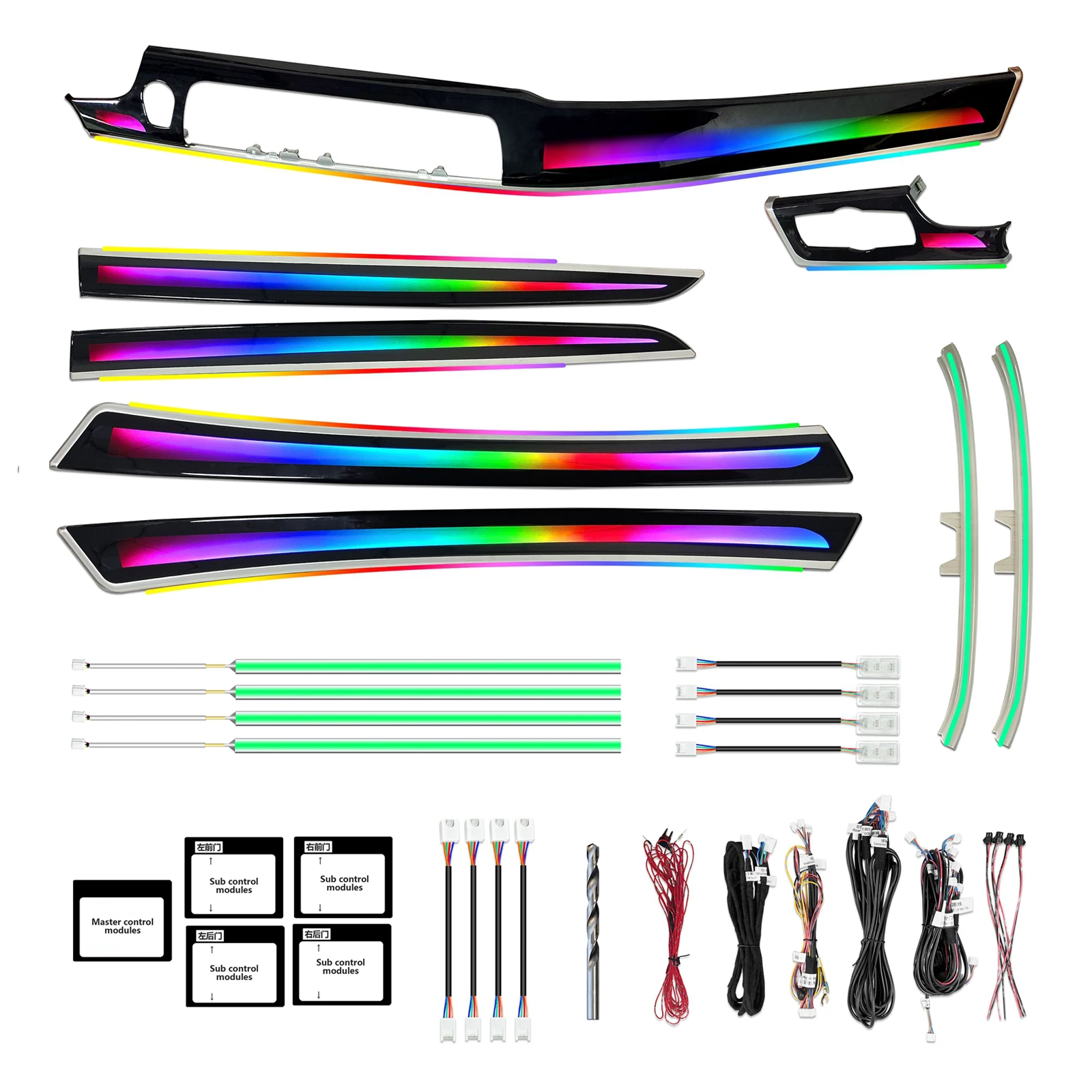 Icarsin Dynamic 64 Colors F10 Ambient Lights For BMW 5 Series 2011-2017 F11 F18 Interior Upgrade