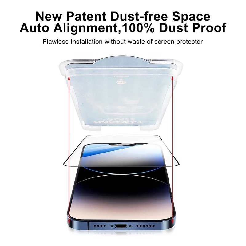 Automatic Alignment Antispy Tempered Glass Screen Protectors Dustfree