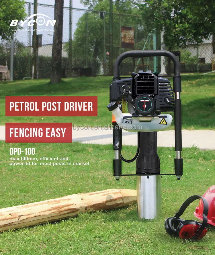 120mm Petrol Gasoline Powered Post Driver Fence Vibrating Post Driver