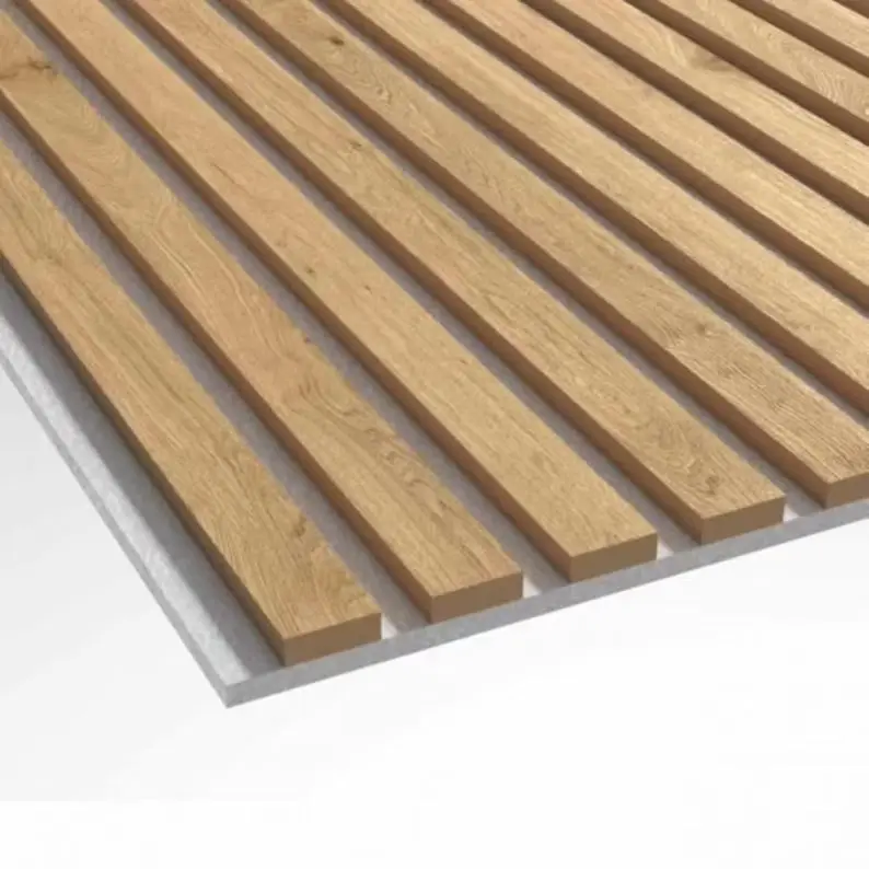 wooden decorative panels Mdf Composite Akupanel Wall slatted soundproof Acoustic Slat Panel