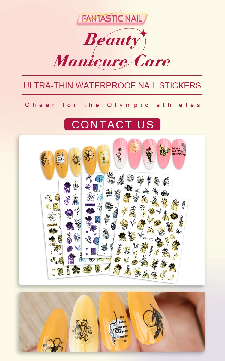 Nail Decoration Pink Butterfly Nail Art Sticker 3d Hologram Butterfly