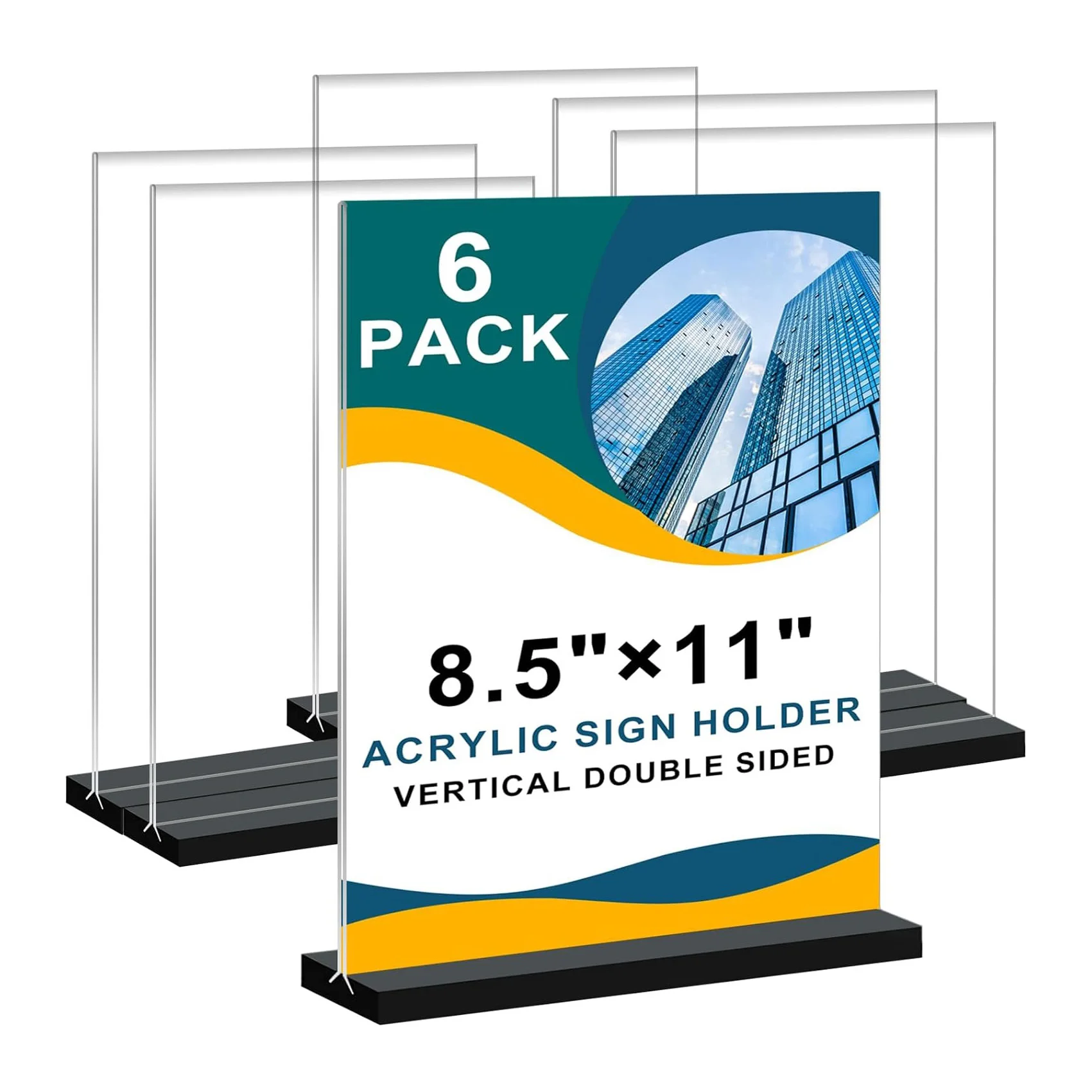Acrylic Sign Holder 8.5X11 Double Sided Table Flyer