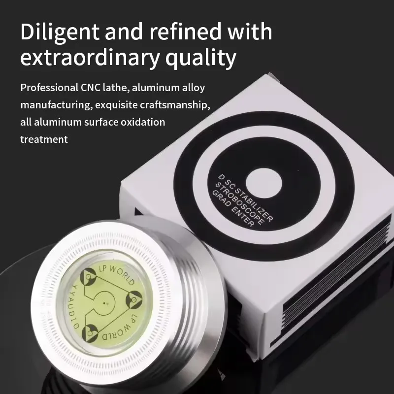 Stabilisateur De Disque Vinyle LP - Poids Métallique Noir Pour Platine Audio