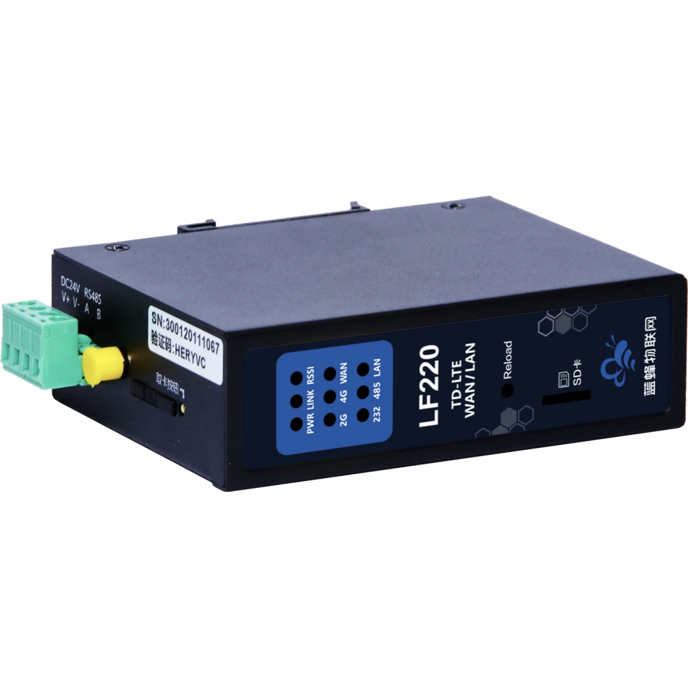 Data Transfer Unit Lan Port RTU Serial To IP Converter Rs232 Rs485 To ...