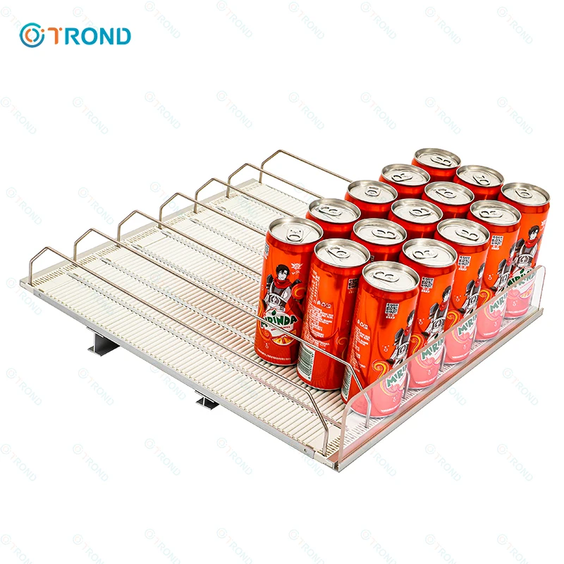 Supermarket Shelf Management System Beverage Cooler Gravity Feed Roller Slides Glide Racks Roller Tray for Convenient Drink