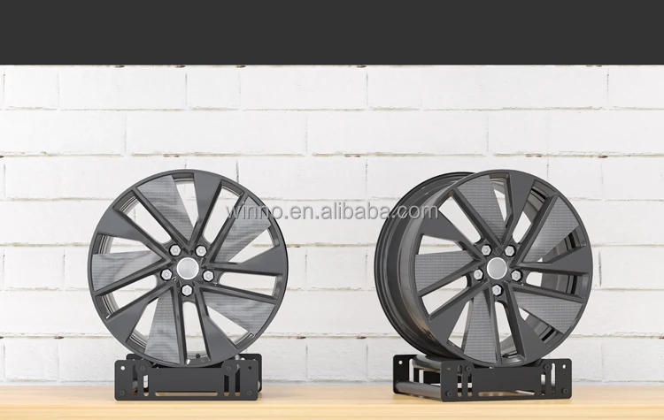 Rotating Wheel Rim Display Stand for Auto Parts Repair Store