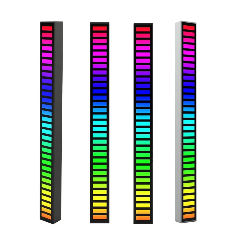 32 Bit Indicator Aluminum Bar Voice Sound Control Audio Spectrum RGB Sensor Music Levels Ambient Pickup Rhythm Light