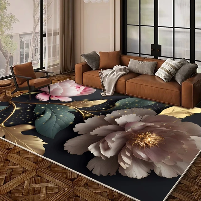 New Luxury Living Room Large Carpet 3D Optical Illusion Rug Made by High Quality Crystal Velvet