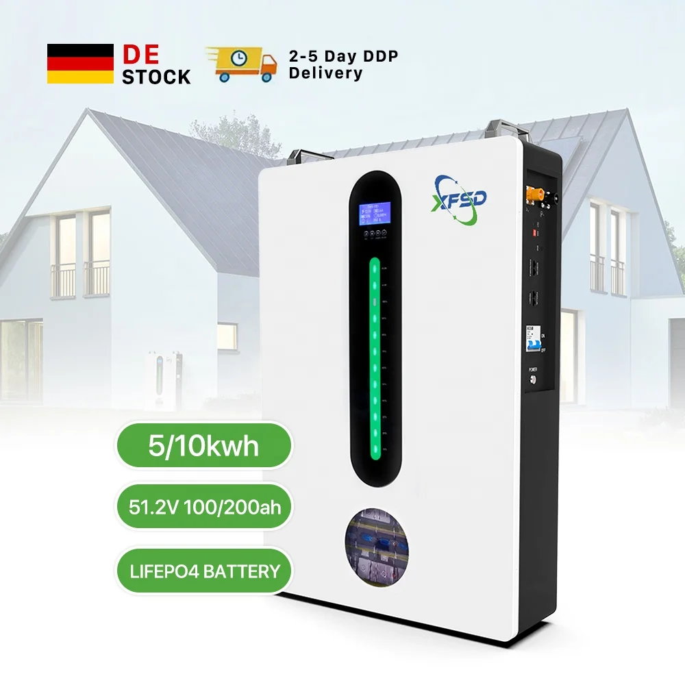 5-10KWh Powerwall Battery: 48V/51.2V, 100/200Ah, LiFePO4, Wall-Mounted Solar Storage